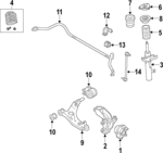 31406445 - Suspension: Bushings for Volvo: V60, V60 Cross Country Image