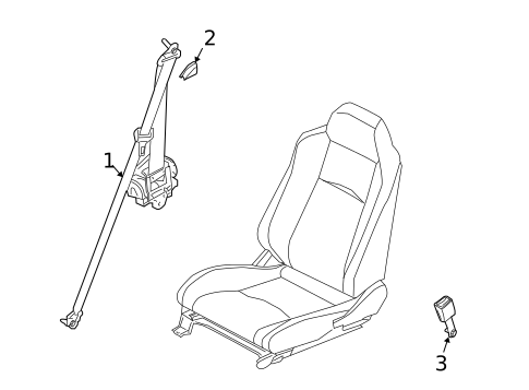 Front Seat Belts for 2005 Nissan 350Z #0