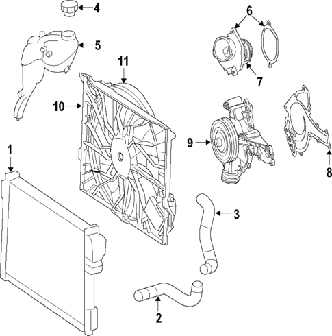 Water Pump for 2007 Mercedes-Benz S600 #0
