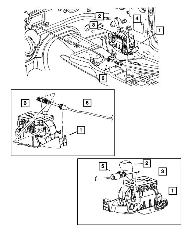 68091343AA - Automatic Transaxle 4 Speed: Transmission Shifter for Chrysler: 300 | Dodge: Charger, Magnum Image