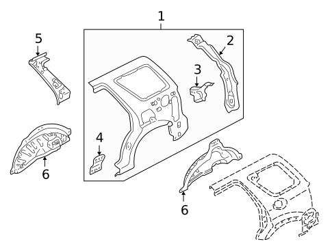 Inner Structure for 2006 Mercury Mariner #0