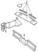 7991054F71 - Body: Pkg Tray Trim for Nissan: 240SX Image