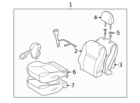 Front Seat Components for 2009 Pontiac Vibe #3