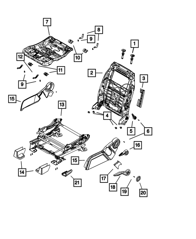 68037172AA - Interior Trim: Seat Bracket for Mopar Image