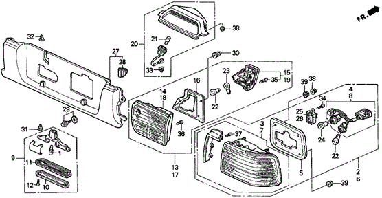 Taillight (2) for 1993 Honda Accord #0