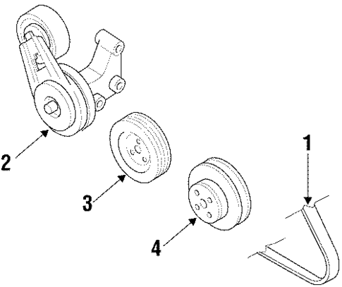 Belts & Pulleys for 1997 Isuzu Hombre #0
