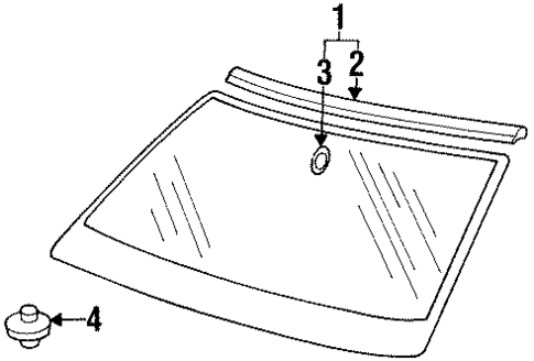 Windshield & Components for 1994 Volkswagen Golf #0