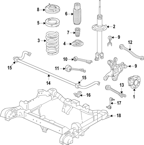 Rear Suspension for 2021 Honda Clarity #1