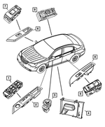68019013AB - Electrical: Switch Bezel, Left for Mopar Image