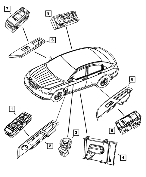 Switches for 2007 Chrysler Sebring #1
