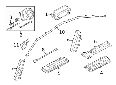 Air Bag Components for 2024 Audi RS5 #2
