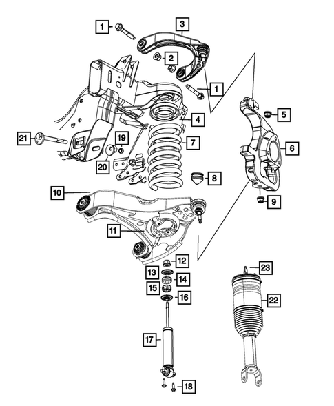 Front Suspension, Strut and Cradle for 2020 Ram 1500 Classic #0