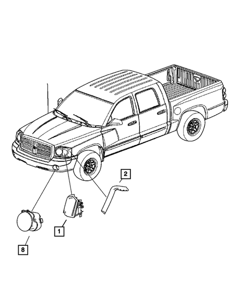 Lamps - Front, Rear and Courtesy for 2007 Dodge Dakota #2