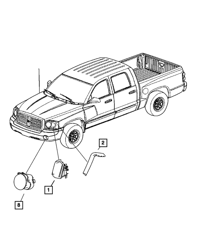 55078107AB - Electrical: Headlamp Park And Turn Lamp, Left for Mopar Image image