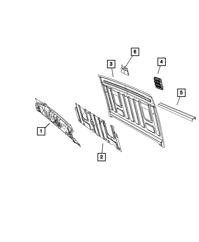 68518549AA - Body Sheet Metal Except Doors: Cab Back Reinforcement for Mopar Image