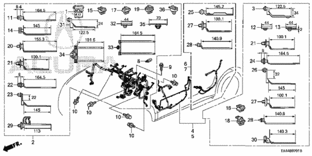 Wire Harness (2) for 2013 Acura RDX #0