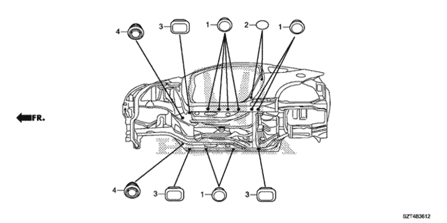 Grommet (Lower) for 2012 Honda CR-Z #0