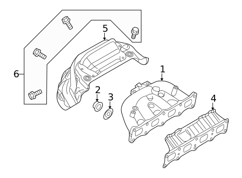 Exhaust Manifold for 2009 Mitsubishi Lancer #1