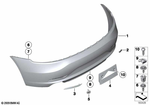 51127230960 - : Bumper Trim Panel, Primed, Rear for BMW Image