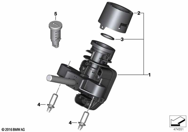 51257108720 - Body Equipment: Ignition Lock W/ Electr. Immobilizer Ecu -  for BMW-Motorrad Image image