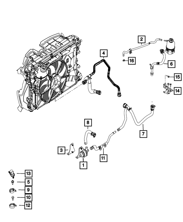 68617687AA - : Coolant Hose And Tube for Mopar Image