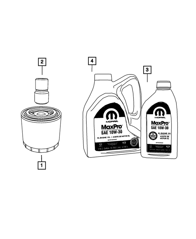 68518203AA - 5.7L HEMI Gas; Engine: 5w20 Engine Oil for Mopar Image