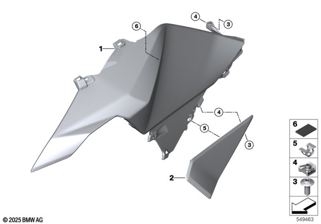 46635A64084 - Frame and Mounting Parts: Tank Trim, Right - Rohteil/blank for BMW-Motorrad Image