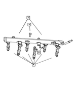 4861666AA - Fuel: Fuel Rail for Chrysler: Pacifica, Town &amp; Country | Dodge: Grand Caravan | Jeep: Wrangler Image