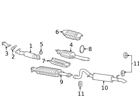Exhaust Components for 2008 Ford Escape #0
