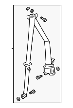 4824TZ5A00ZD - : Lap &amp; Shoulder Belt for Acura Image