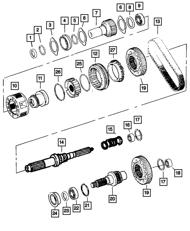 5072458AA - Transfer Case Model 244 [DHU]: Input Gear Bearing for Mopar Image image