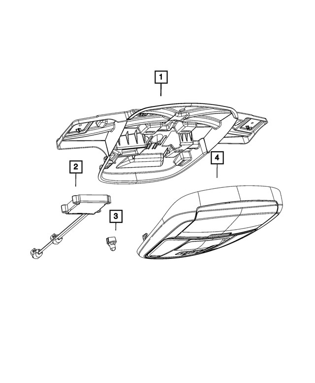 5108265AC - Interior Trim: Overhead Console Retainer for Mopar Image
