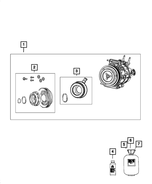 68405122AA - Air Conditioners and Heaters: A/c Compressor Clutch Overhaul Kit for Mopar Image
