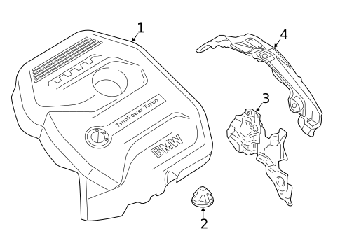 Engine Appearance Cover for 2018 BMW 530i #0