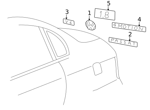 Exterior Trim - Trunk for 2005 Volkswagen Passat #0