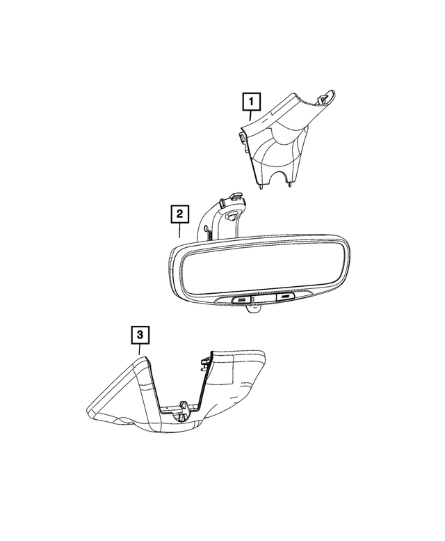 68503991AA - Glass: Inside Rear View Mirror for Mopar Image image
