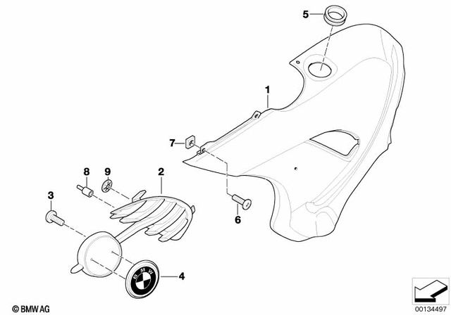 46637678932 - Frame and Mounting Parts: Grid with Plaque Support, Right -  for BMW-Motorrad Image