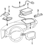 16822342 - : Passenger Air Bag for Buick: Skylark | Oldsmobile: Achieva | Pontiac: Grand Am Image