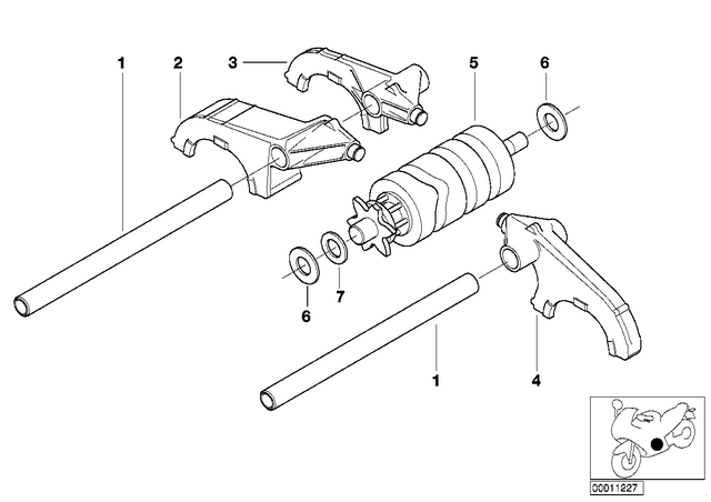 23317683470 - Manual Transmission: Support -  for BMW-Motorrad Image
