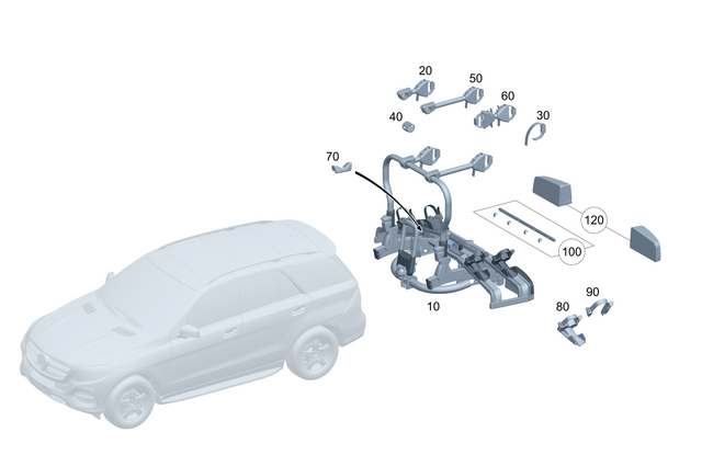 984020365 - Rear End Carrier Systems: Tensioning Strap for Mercedes-Benz Image