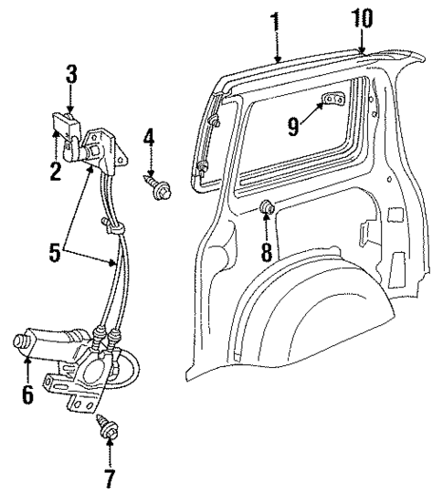 Glass - Side Panel for 1987 Dodge Caravan #2