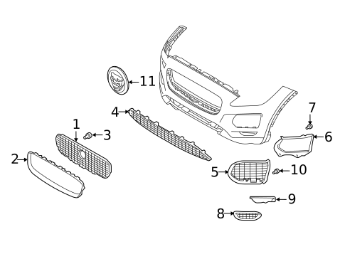 Grille & Components for 2020 Jaguar E-Pace #0