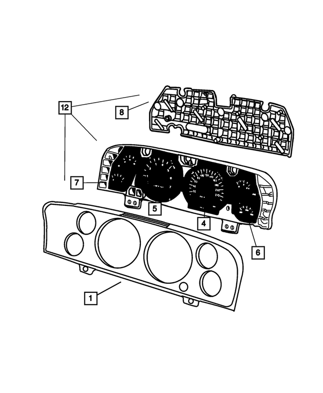 « 5073271AB – Instrument Panel and Radios and Consoles : Bloc D`instruments Lentille pour Mopar Image »