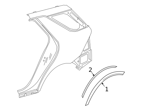 Exterior Trim - Quarter Panel for 2018 Mercedes-Benz GLE550e #0