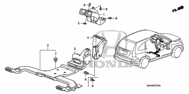 Duct for 2007 Honda CR-V #0