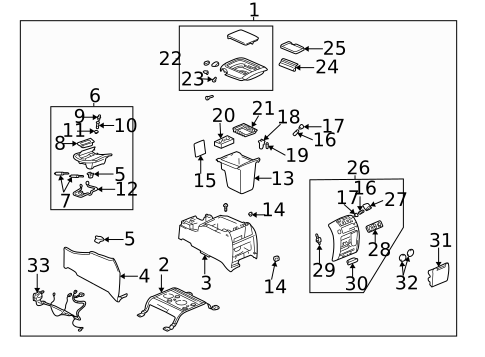 Center Console for 2022 Chevrolet Silverado 1500 LTD #8
