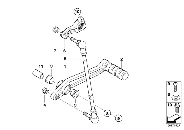 23417660329 - : Shift Lever for BMW-Motorrad Image