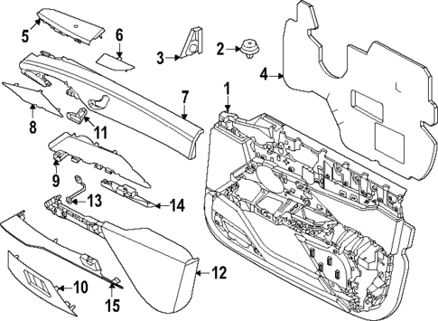 Interior Trim - Front Door for 2024 BMW 750e xDrive #0
