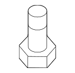 985172 - Body: Hinge Bolt for Volvo: S60, S80, S90, V50, V70, XC60, XC70 Image