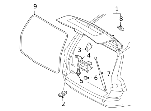 Liftgate for 2008 Volvo V50 #1